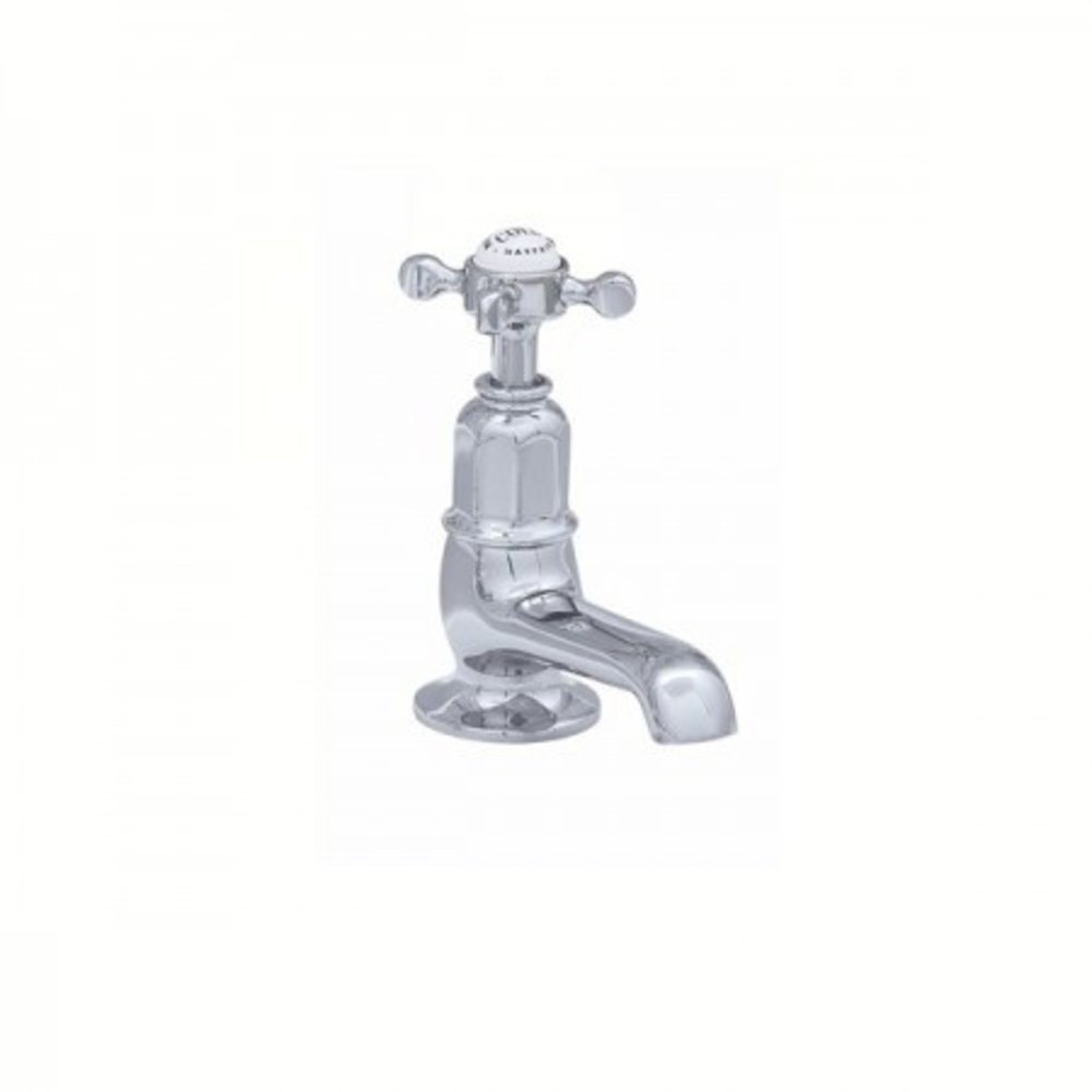 Perrin & Rowe Victorian White Victorian Kaltwasserhahn Handwaschbecken mit Kreuzgriff E.3486