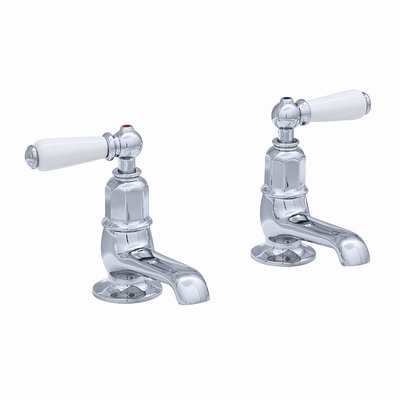 Victorian White Pillar taps E.3475