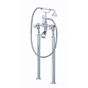 Perrin & Rowe Victorian White Free standing bath shower mixer with crosshead E.3521/1