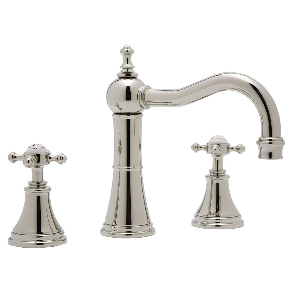 Perrin & Rowe Georgian 3-hole basin mixer with crosshead handles E.3724