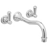 Perrin & Rowe Georgian 3-hole wall mounted bath set with lever handles E.3618