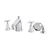 Perrin & Rowe Deco Deco deck mounted bath set with hand shower - crosshead  E.3149