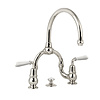 Lefroy Brooks 1910 La Chapelle LB1910 La Chapelle 2-hole basin bridge mixer with lever handles FM-9000