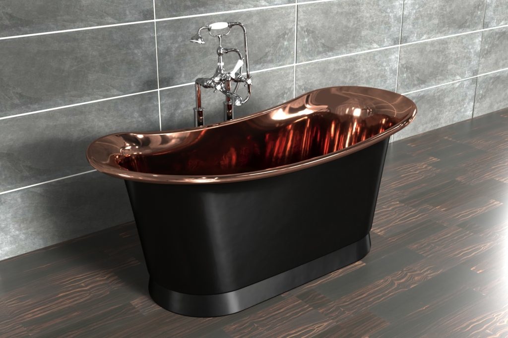 prachtige vrijstaand koperen badkuip Bateau 1700/2000 - TheClassicHouse - de en keuken specialist