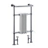 Burlington Traditional towel rail with white column inset Bloomsbury R2