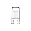 Imperial IMP Traditional towel rail with white column inset Malmo 5 bar