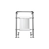 Imperial IMP Traditional towel rail with white column inset Malmo 8 bar