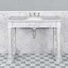 LB Russborough single carrara marble console LB-6331WH Lefroy Brooks Marble LB Russborough single carrara marble console LB-6331WH
