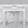 Lefroy Brooks Marble LB Russborough single carrara marble console LB-6331WH