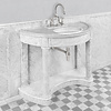 LB Demi Lune Carrara marmer console wastafel LB-6330WH Lefroy Brooks Marble LB Demi Lune Carrara marmer console wastafel LB-6330WH