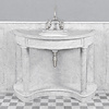 LB Demi Lune Carrara marmer console wastafel LB-6330WH Lefroy Brooks Marble LB Demi Lune Carrara marmer console wastafel LB-6330WH