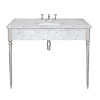 Lefroy Brooks Marble LB Edwardian single carrara marble console with legs LB-6334WH