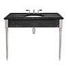 Lefroy Brooks Marble LB Edwardian Black Marquina marmer console wastafel met poten LB-6334BK