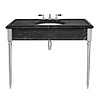 Lefroy Brooks Marble LB Edwardian single black marquina marble console with legs LB-6334BK