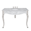 Lefroy Brooks Marble LB La Chapelle single carrara marble console with cabriole legs LB-6335WH