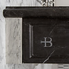 Lefroy Brooks Marble LB La Chapelle Black Marquina marmer console wastafel met cabriole poten LB-6335BK