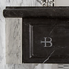 Lefroy Brooks Marble LB La Chapelle Konsolenwaschtisch aus Black Marquina Marmor mit Cabriole-Füssen LB-6335BK