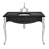 Lefroy Brooks Marble LB La Chapelle Black Marquina marmer console wastafel met cabriole poten LB-6335BK