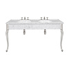 Lefroy Brooks Marble LB La Chapelle double carrara marble console with cabriole legs LB-6435WH