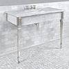 Lefroy Brooks Marble LB Mackintosh Carrara marmer console wastafel met Deco poten LB-6343WH