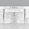 Lefroy Brooks Marble LB Mackintosh Carrara marmer console wastafel met Deco poten LB-6343WH