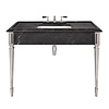 Lefroy Brooks Marble LB Mackintosh single black marquina marble console with square deco legs LB-6343BK