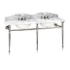 Bard & Brazier B&B Hepburn Double Carrara marmer console wastafel met onderstel