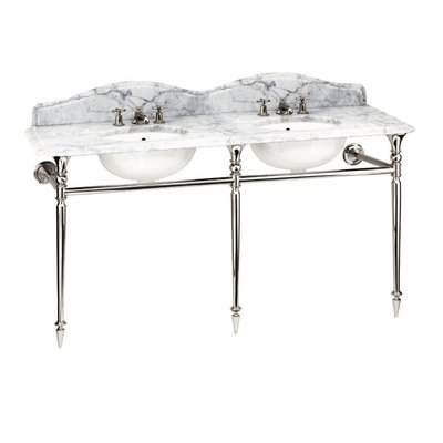 Hepburn Double carrara marble console