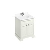 BB Edwardian 65 basin unit with white Minerva top and basin FF8-BW66