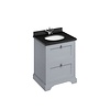 65 Waschtischschrank mit Minerva-Platte Black Granite und Waschbecken FF9-BB66 BB Edwardian 65 Waschtischschrank mit Minerva-Platte Black Granite und Waschbecken FF9-BB66