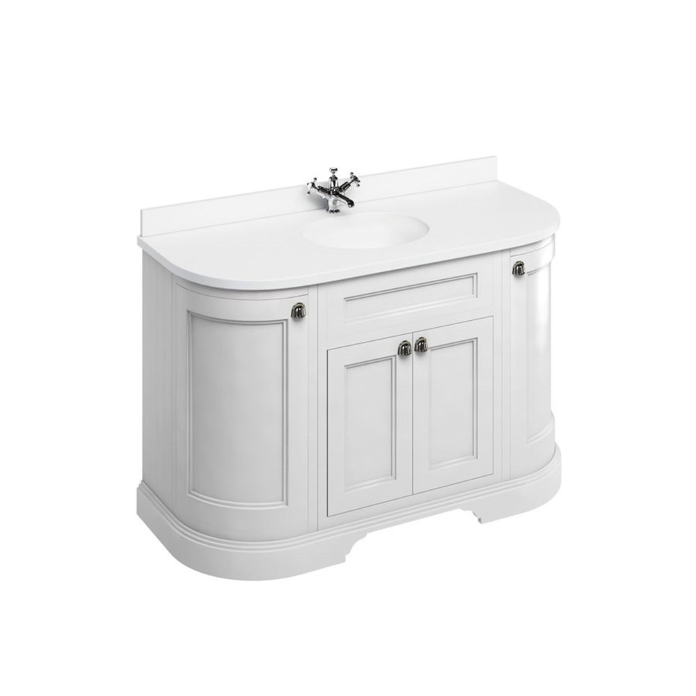 BB Edwardian 134 basin unit with white Minerva top and basin FC1-BW13