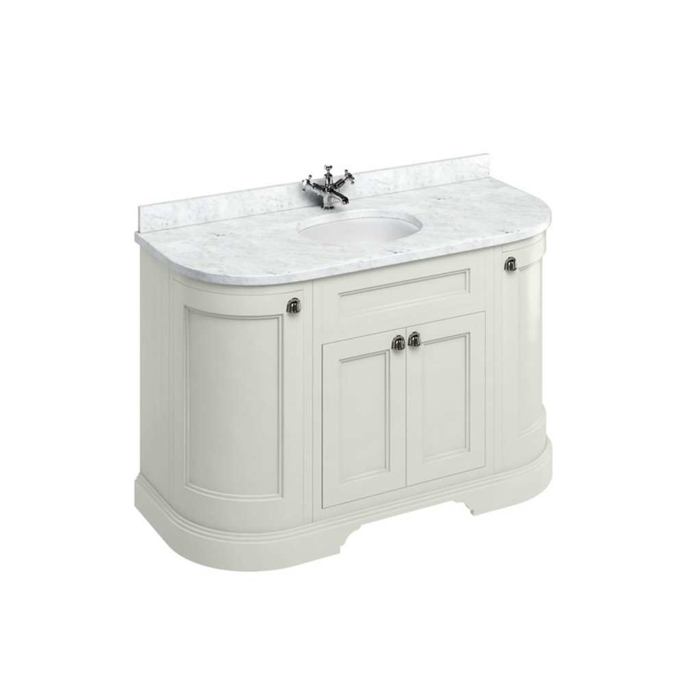 BB Edwardian 134 basin unit with Carrara white Minerva top and basin FC1-BC13