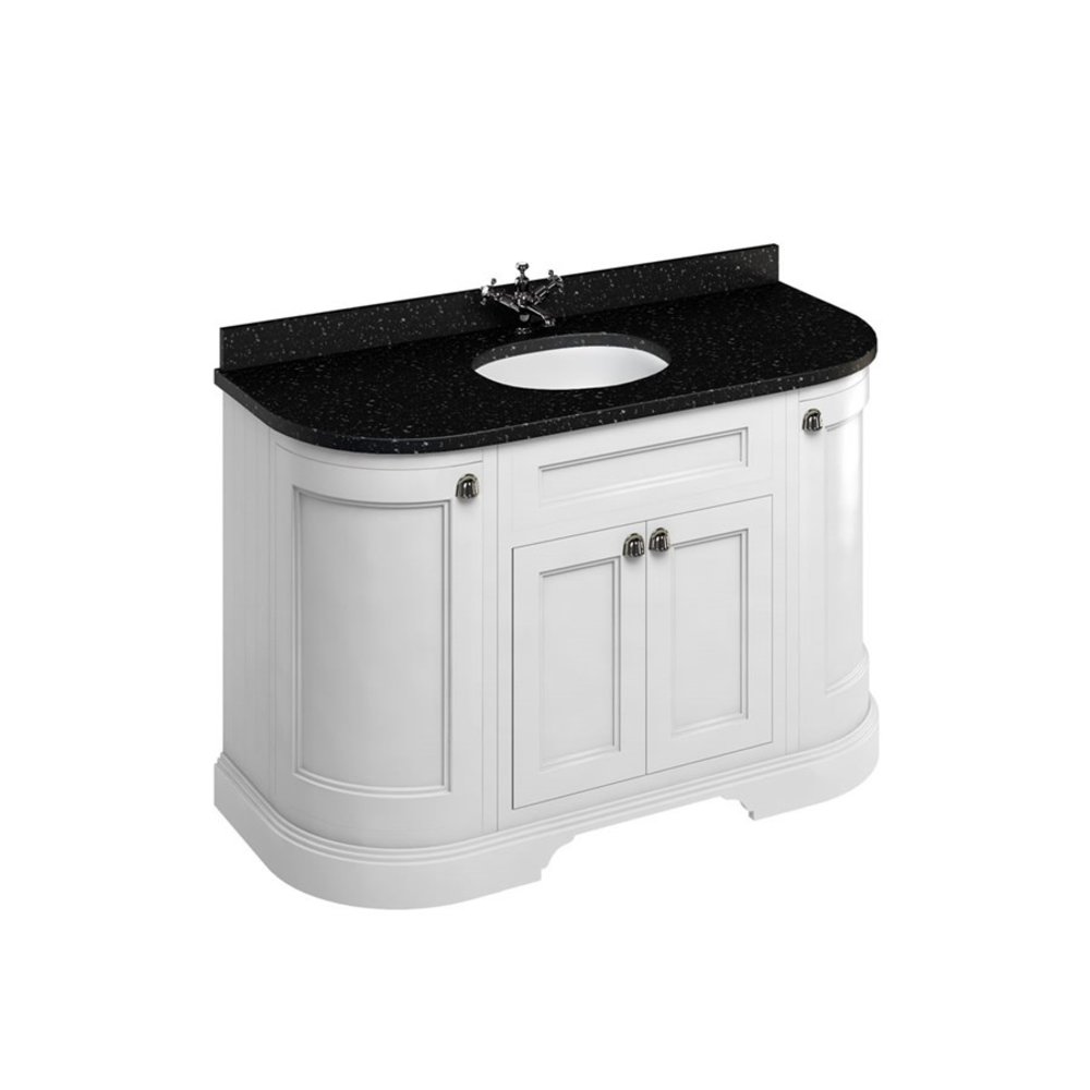 BB Edwardian 134 basin unit with Black Granite Minerva top and basin FC1-BB13