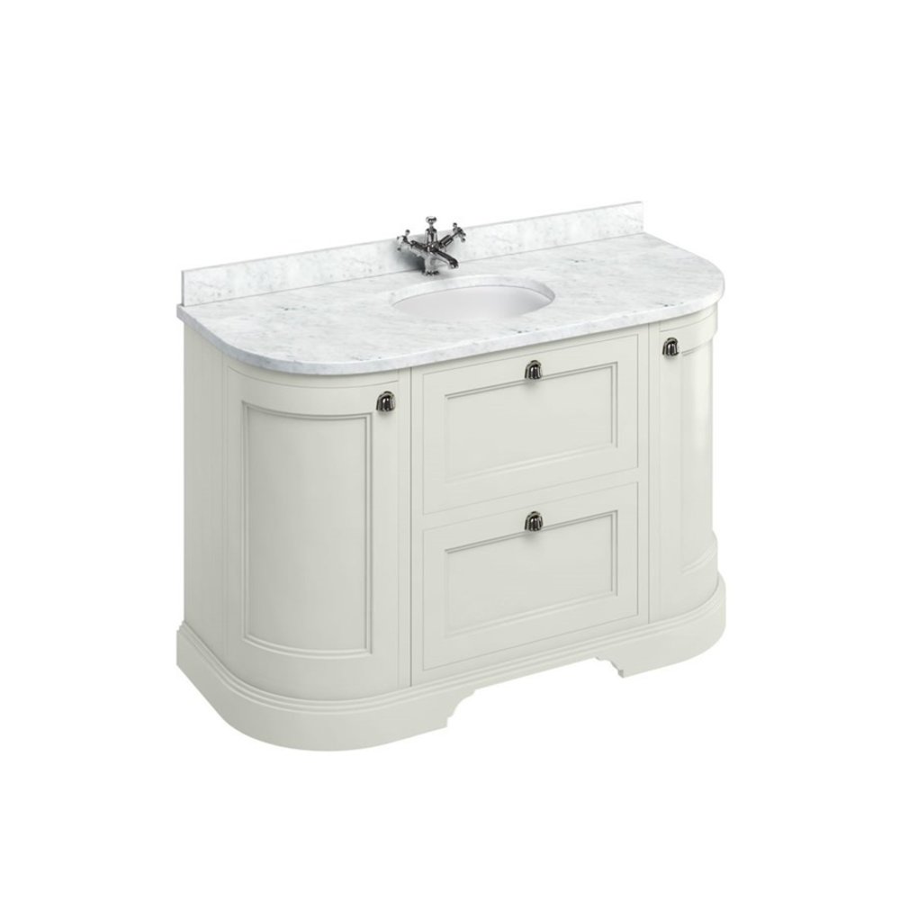 BB Edwardian 134 basin unit with Carrara white Minerva top and basin FC4-BC13