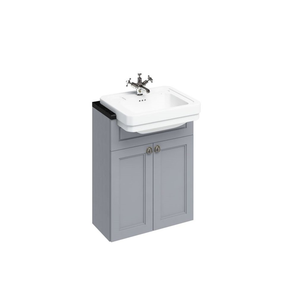 BB Edwardian 60cm base unit with basin, soft close doors and glass shelf F6B-B12