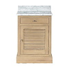 Neptune Edinburgh 640 - oak wash basin stand with marble top and underbuilt basin