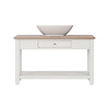 Neptune Chichester 1220 - wooden wash basin stand with oak top and countertop basin