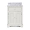 Neptune Chichester 640 - wooden wash basin stand with drawer and doors,  Carrara marble top and built in basin