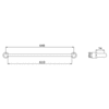 PR Langbourn 24" Single Towel Rail Perrin & Rowe Langbourn PR Langbourn 24" Single Towel Rail