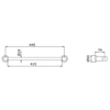 Perrin & Rowe Langbourn PR Langbourn 17.5" Single Towel Rail