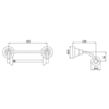 PR Holdon Pivot bar Toilet Roll Holder Perrin & Rowe Langbourn PR Holdon Pivot bar Toilet Roll Holder