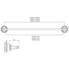 Perrin & Rowe Deco Deco 24" Towel Rail E.6141