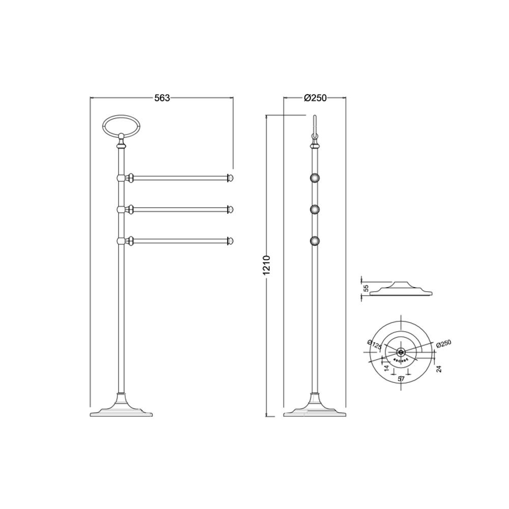 BB Arcade Arcade Freestanding Towel Rail