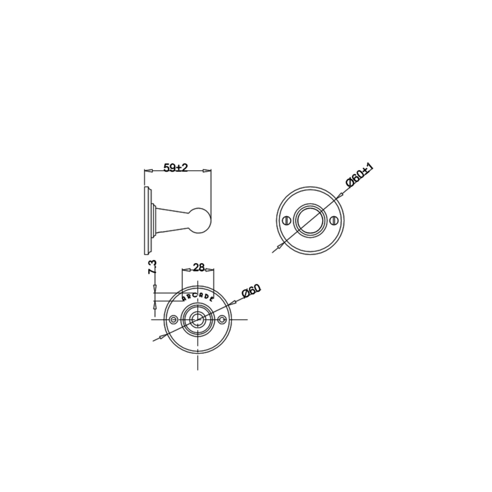 OUTLET Arcade Kleiderhaken nickel BB Arcade OUTLET Arcade Kleiderhaken nickel