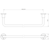 Lefroy Brooks 1920 Ten Ten LB 1920 Ten Ten towel rail 610mm TT-4967