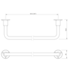 Lefroy Brooks 1920 Ten Ten LB 1920 Ten Ten towel rail 457mm TT-4966