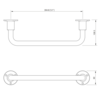 Lefroy Brooks 1920 Ten Ten LB 1920 Ten Ten towel rail 305mm TT-4965