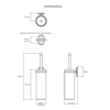 Lefroy Brooks 1930 Mackintosh LB 1930 Mackintosh WC-Bürstenhalter mit Wandhalterung MK-4663