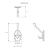 Lefroy Brooks 1930 Mackintosh LB 1930 Mackintosh robe hook MK-4656