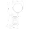 Lefroy Brooks 1900 Classic LB1900 Classic Kosmetik-/Rasierspiegel LB-4955